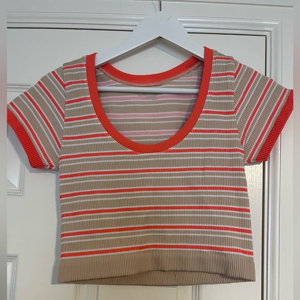 Aerie OFFLINE Ribbed Striped Top Sz m